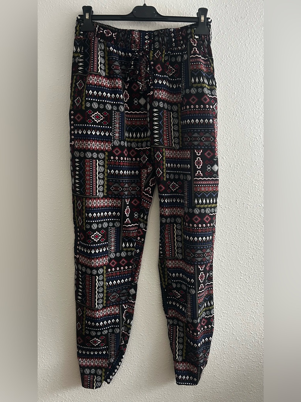 Terranova Black Patterned Drawstring Joggers